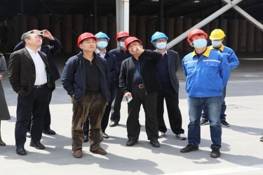 生态环境部科财司副司长付川一行调查由888集团电子游戏纸业承担的国度科技沉大专项示范工程
